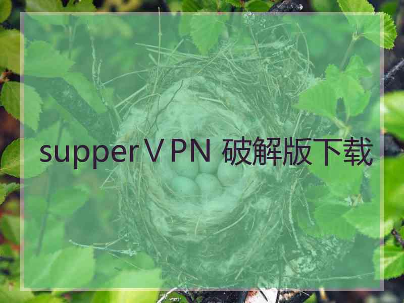 supperⅤPN 破解版下载